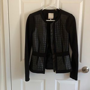 Rebecca Taylor Size 0 quilted leather jacket
